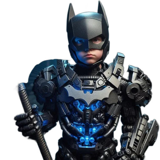 robot, 3d render, comic book art, concept art transparent PNG cut-out