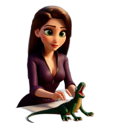 dragon, animal, staff, creature transparent PNG cut-out