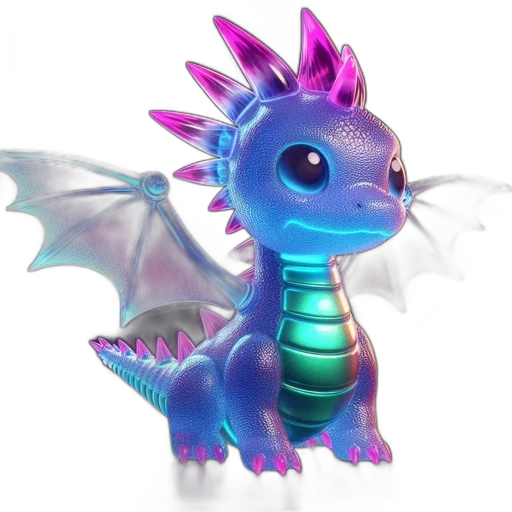 dragon, creature, animal, 3d render transparent PNG cut-out