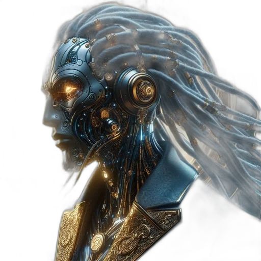 robot, mask, jewelry, creature transparent PNG cut-out