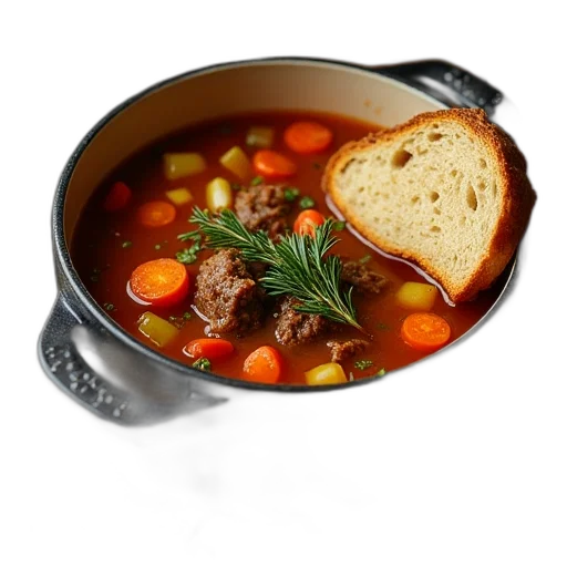 food, photorealistic, 3d render, soup transparent PNG cut-out