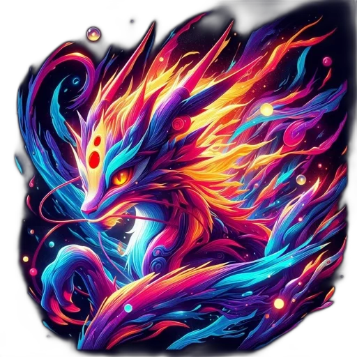 dragon, creature, staff, fantasy art transparent PNG cut-out