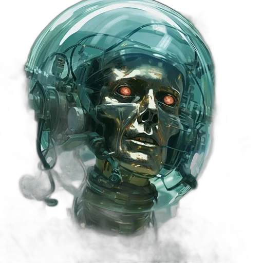 robot, mask, face, creature transparent PNG cut-out