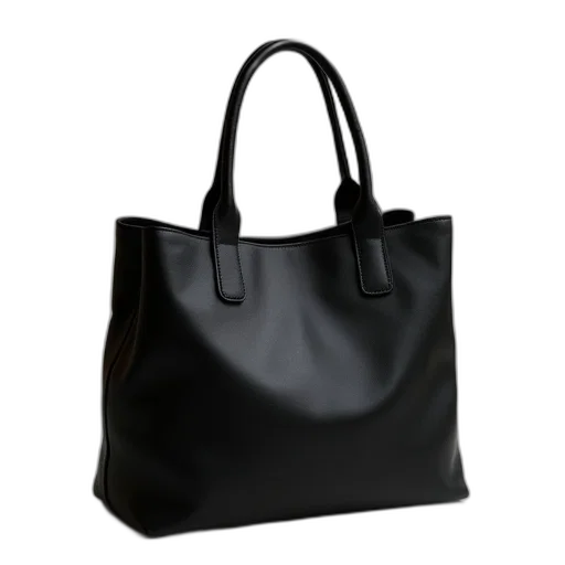 botella, black, tote, bag transparent PNG cut-out