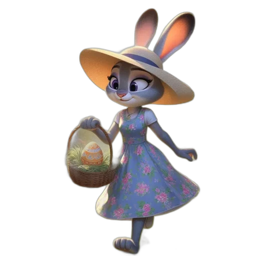 dress, hat, staff, animal transparent PNG cut-out