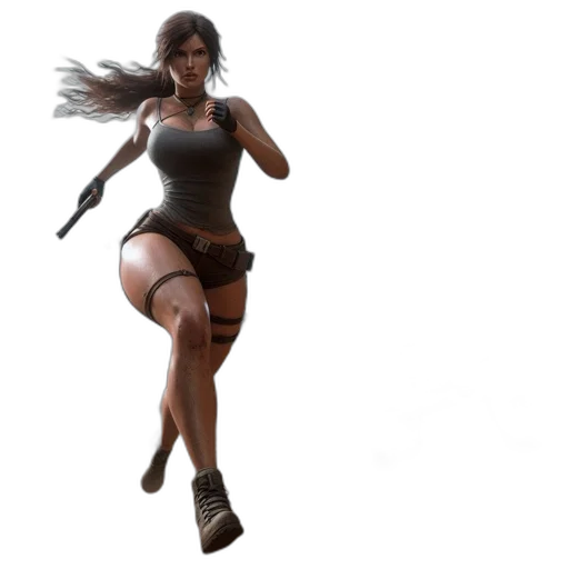 dress, weapon, concept art, 3d render transparent PNG cut-out