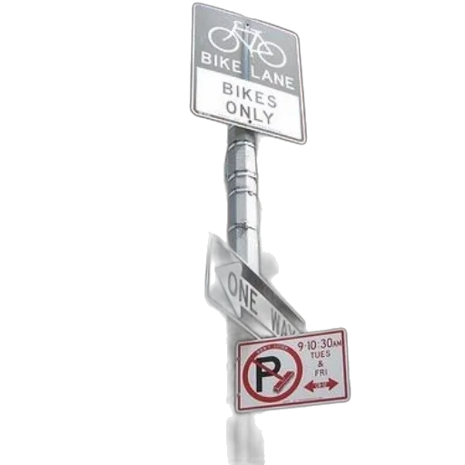 street, sign, bike, lane transparent PNG cut-out