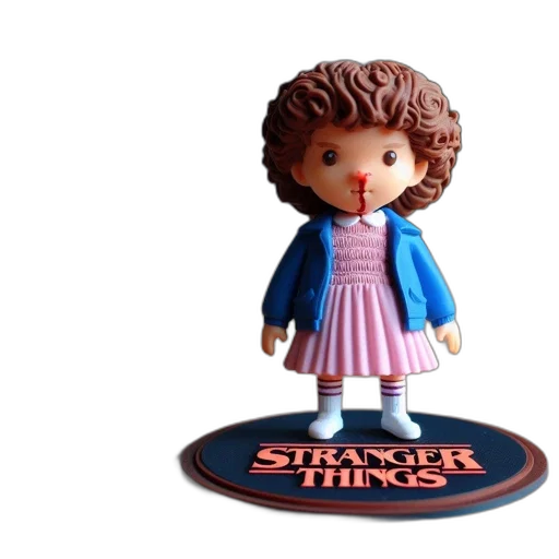 3d render, stranger, things, figurine transparent PNG cut-out
