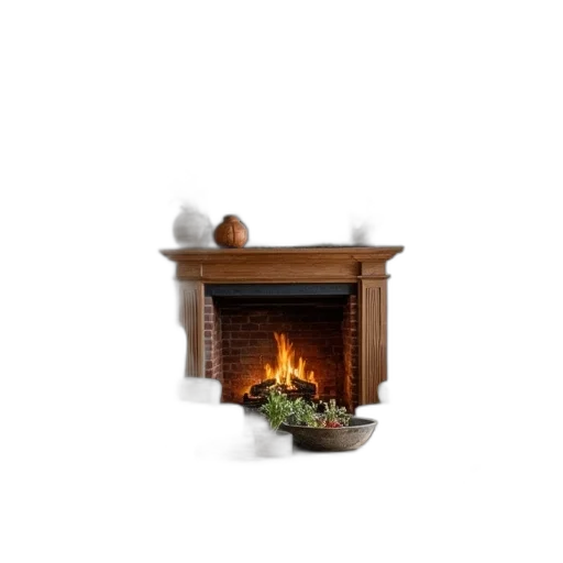 furniture, 3d render, photorealistic, fire transparent PNG cut-out
