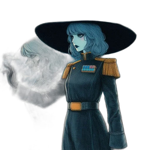 staff, hat, dress, mask transparent PNG cut-out