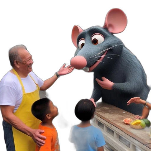 food, animal, concept art, 3d render transparent PNG cut-out