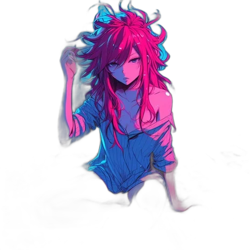 dress, creature, hair, mask transparent PNG cut-out