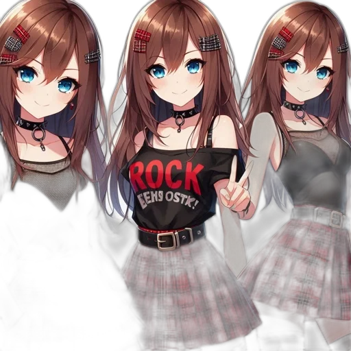 dress, jacket, robot, hair transparent PNG cut-out