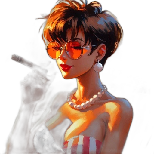 comic book art, concept art, cyberpunk, watercolor transparent PNG cut-out