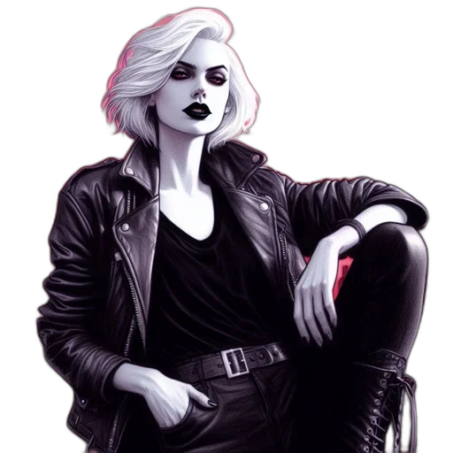 jacket, face, comic book art, concept art transparent PNG cut-out