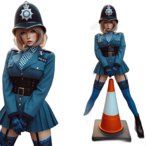 concept art, 3d render, police, officer transparent PNG cut-out