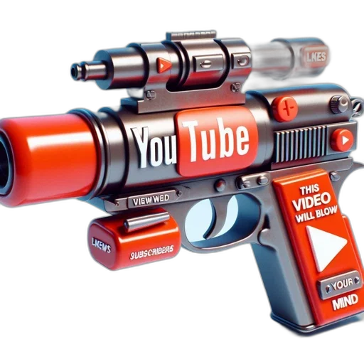 weapon, robot, 3d render, concept art transparent PNG cut-out