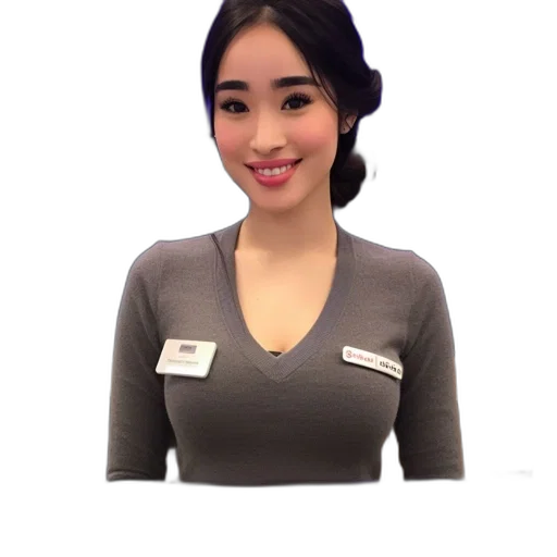 staff, dress, robot, face transparent PNG cut-out