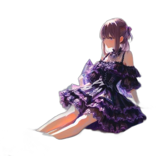 dress, flower, robot, creature transparent PNG cut-out