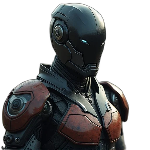 robot, mask, face, jacket transparent PNG cut-out