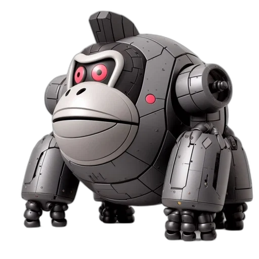 robot, creature, concept art, 3d render transparent PNG cut-out