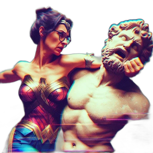 vaporwave, fantasy art, comic book art, 3d render transparent PNG cut-out