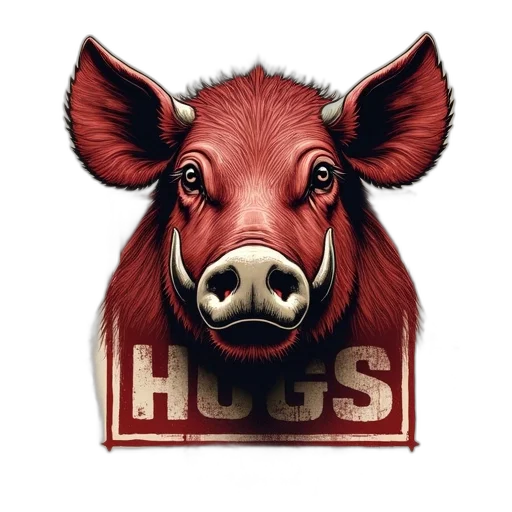 concept art, hogs, logo, word transparent PNG cut-out