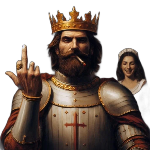 crown, sword, fantasy art, pixel art transparent PNG cut-out