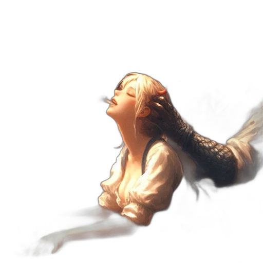 creature, hair, dragon, face transparent PNG cut-out