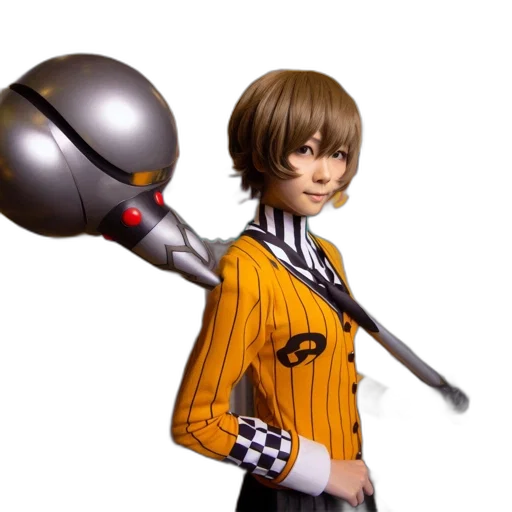 robot, weapon, staff, jacket transparent PNG cut-out