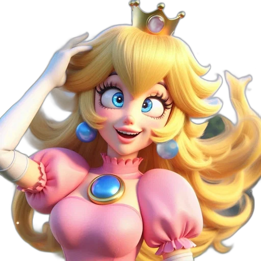 crown, dress, 3d render, concept art transparent PNG cut-out