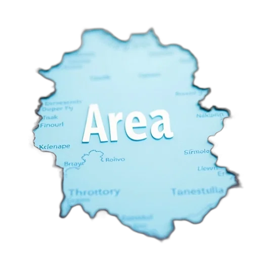 3d render, map, area, name transparent PNG cut-out