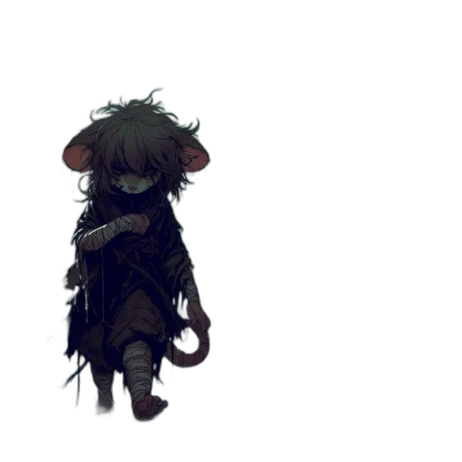 creature, staff, animal, hair transparent PNG cut-out