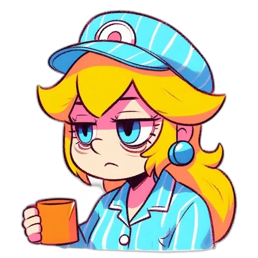 hat, staff, robot, pixel art transparent PNG cut-out