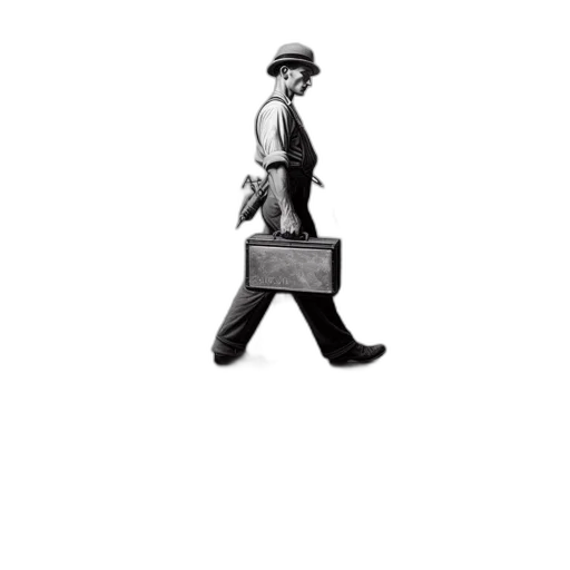 staff, hat, robot, jacket transparent PNG cut-out