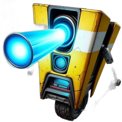 robot, weapon, 3d render, concept art transparent PNG cut-out