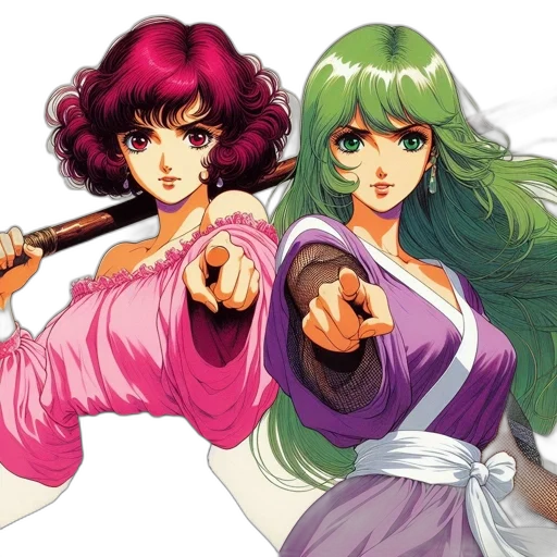 vaporwave, concept art, anime, fantasy art transparent PNG cut-out
