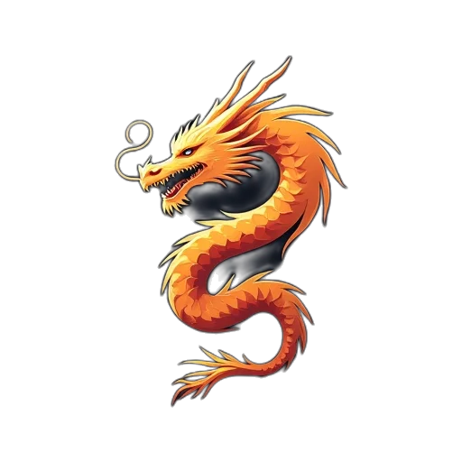 dragon, staff, creature, animal transparent PNG cut-out