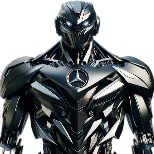 robot, mask, weapon, comic book art transparent PNG cut-out