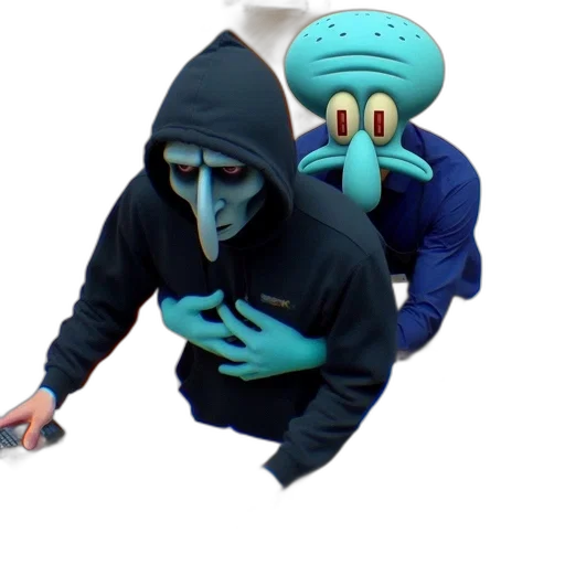 mask, creature, staff, jacket transparent PNG cut-out