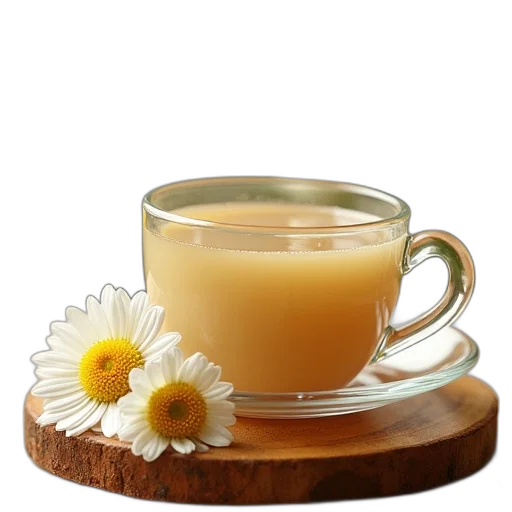 food, photorealistic, chamomile, tea transparent PNG cut-out
