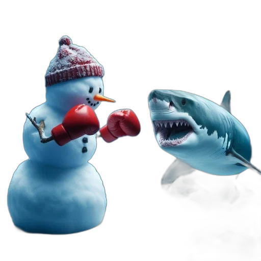 3d render, concept art, snow, underwater transparent PNG cut-out