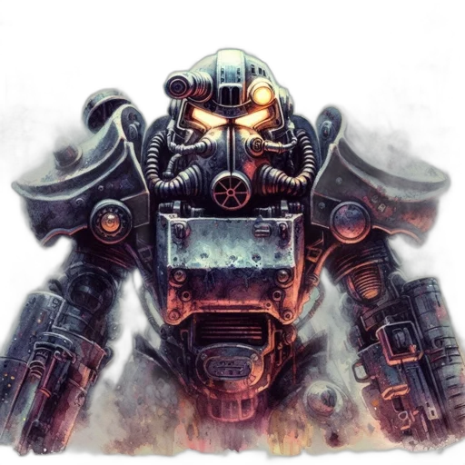 robot, weapon, face, concept art transparent PNG cut-out