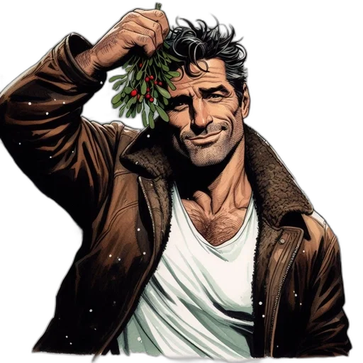 jacket, staff, comic book art, photorealistic transparent PNG cut-out