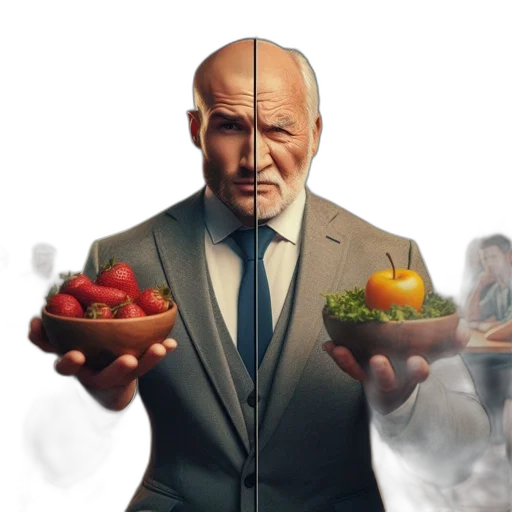 food, face, concept art, photorealistic transparent PNG cut-out