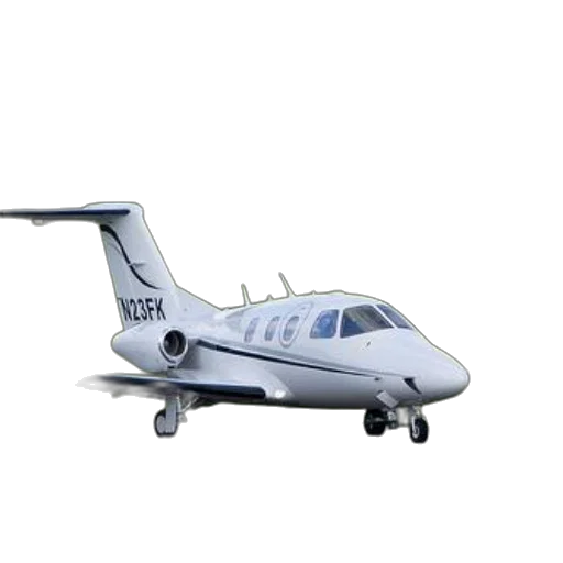 3d render, small, white, airplane transparent PNG cut-out