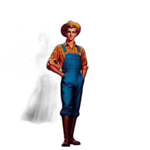 staff, hat, dress, robot transparent PNG cut-out