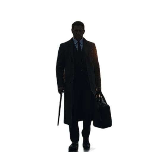 staff, jacket, mask, umbrella transparent PNG cut-out