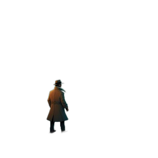 hat, robot, staff, jacket transparent PNG cut-out