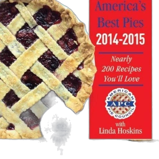 cookbook, cover, featuring, lattice-topped transparent PNG cut-out